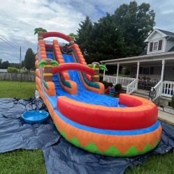 377455036 207455235673925 4618957319157709961 n 1724267228 16' Tropical Plunge Orange Water Slide