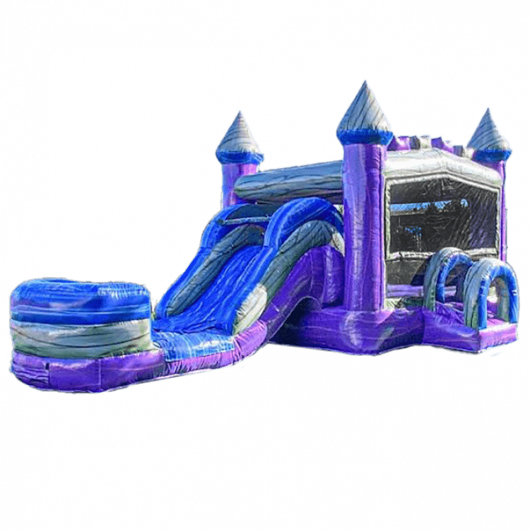 Marble Bounce House + Slide Combo (Wet)