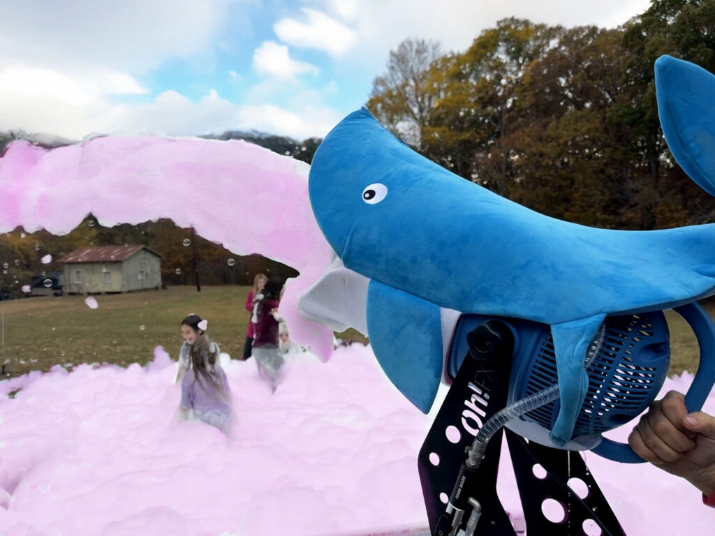 Pink Color Foam Party by Twin City Inflatables in Lexington, NC